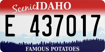 ID license plate E437017