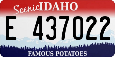 ID license plate E437022