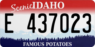 ID license plate E437023