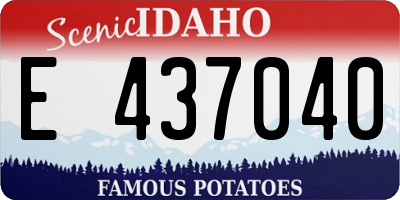 ID license plate E437040