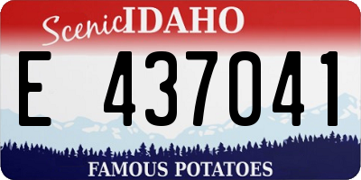ID license plate E437041
