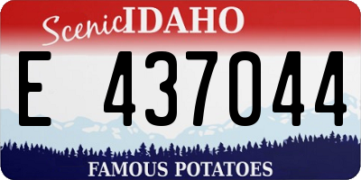 ID license plate E437044