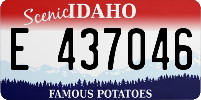 ID license plate E437046