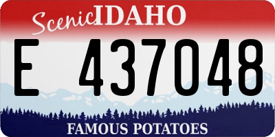 ID license plate E437048