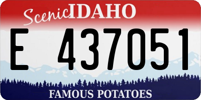 ID license plate E437051