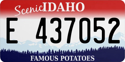 ID license plate E437052