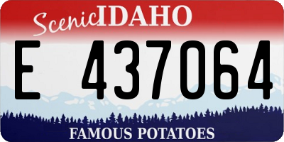 ID license plate E437064