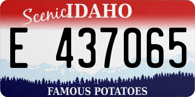 ID license plate E437065