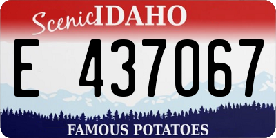 ID license plate E437067