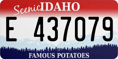 ID license plate E437079