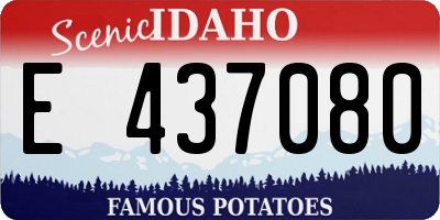 ID license plate E437080