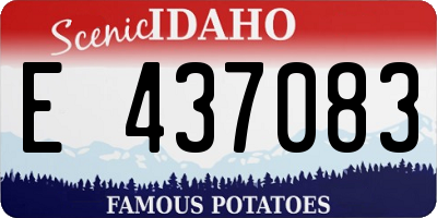 ID license plate E437083