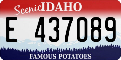 ID license plate E437089