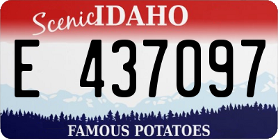 ID license plate E437097