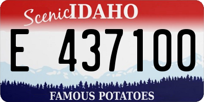 ID license plate E437100