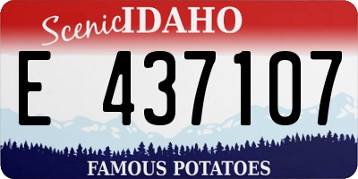 ID license plate E437107
