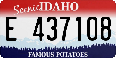 ID license plate E437108