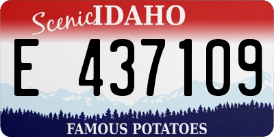 ID license plate E437109