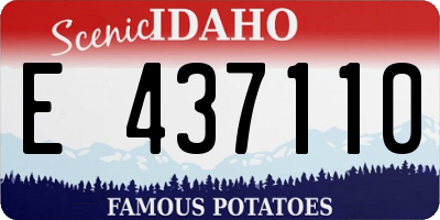 ID license plate E437110