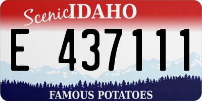 ID license plate E437111