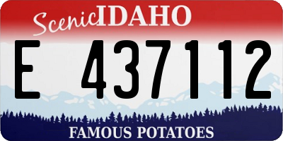 ID license plate E437112