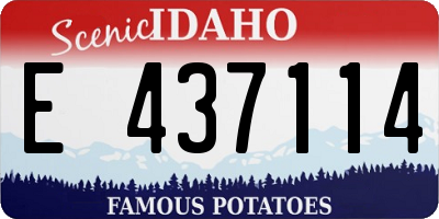ID license plate E437114