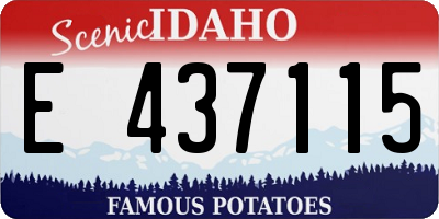 ID license plate E437115