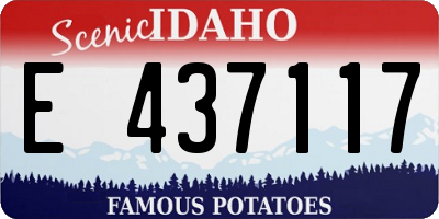 ID license plate E437117
