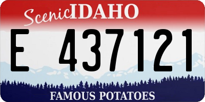 ID license plate E437121
