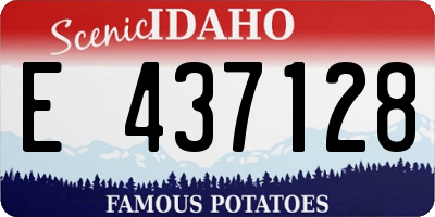 ID license plate E437128
