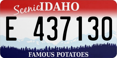 ID license plate E437130