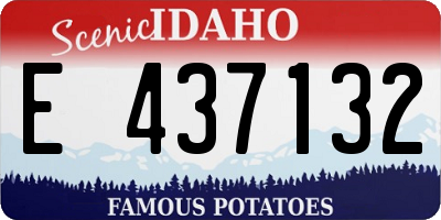 ID license plate E437132