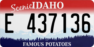 ID license plate E437136