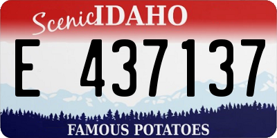 ID license plate E437137