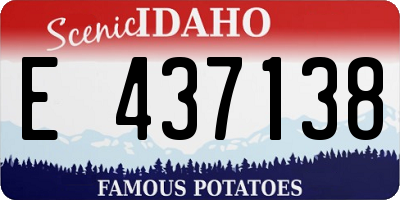 ID license plate E437138