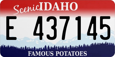 ID license plate E437145