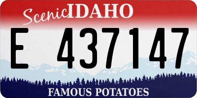 ID license plate E437147