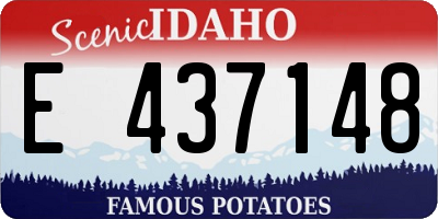 ID license plate E437148