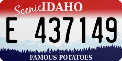 ID license plate E437149