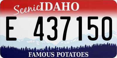 ID license plate E437150