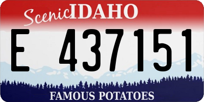 ID license plate E437151