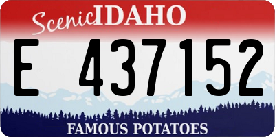 ID license plate E437152