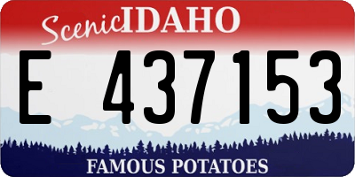 ID license plate E437153