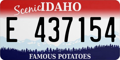 ID license plate E437154