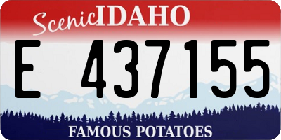 ID license plate E437155