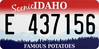 ID license plate E437156