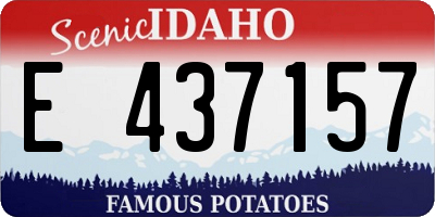 ID license plate E437157
