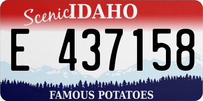 ID license plate E437158
