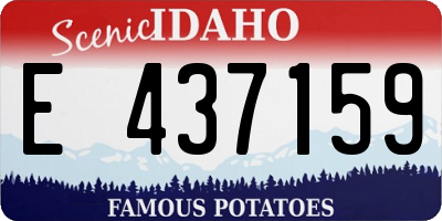 ID license plate E437159