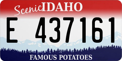 ID license plate E437161